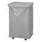 mDesign Large Polyester Rolling Laundry Hamper with Wheels, Lid, Handles